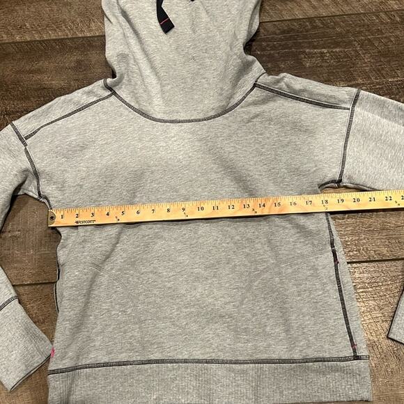Athleta Women's Funnel Neck Hoodie Light Gray Heather Size M - Picture 5 of 9